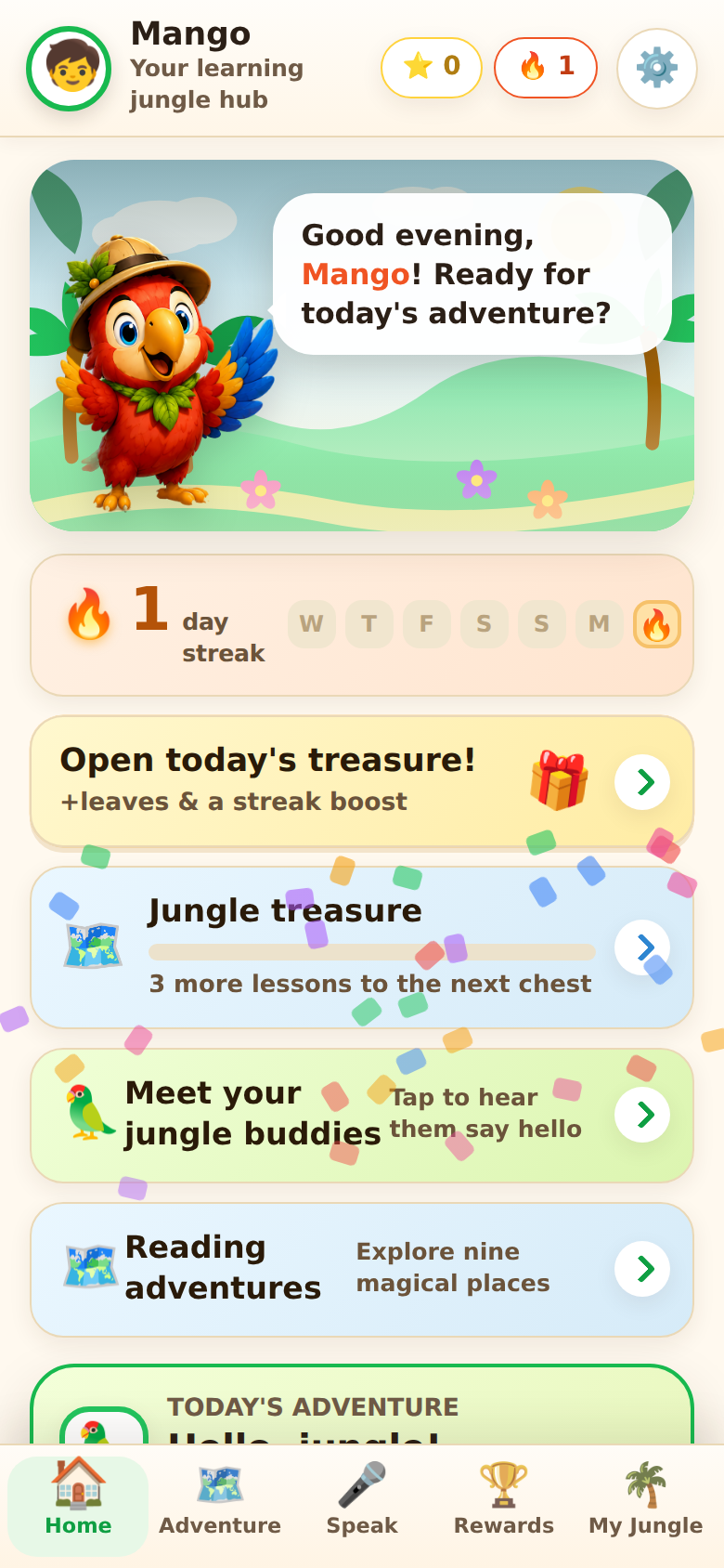 Home screen